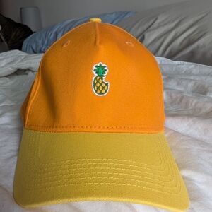 Orange & Yellow Pineapple Embroidered Baseball Cap